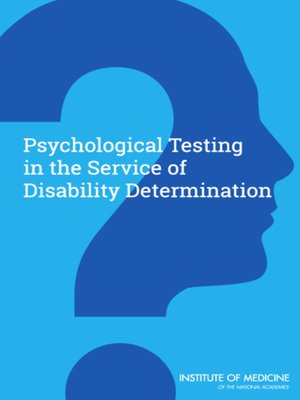 cover image of Psychological Testing in the Service of Disability Determination